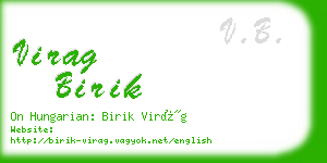 virag birik business card